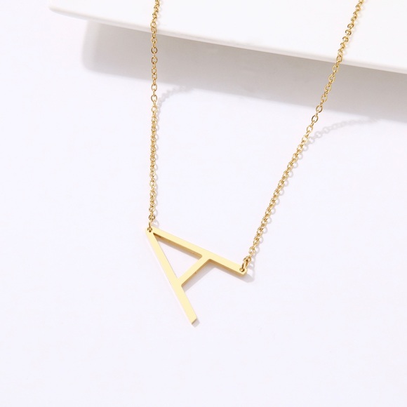 Initial “A” Necklace - Picture 2 of 4